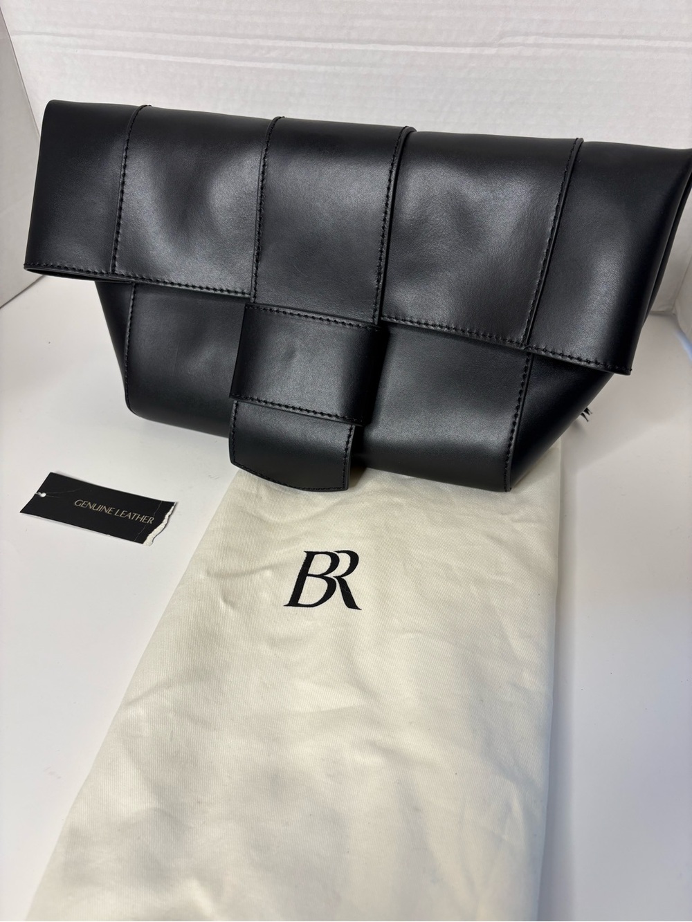 Banana Republic Black Panel Fold-Over Clutch